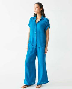 Susie Smocked Pant Pacific - PINK ARROWS