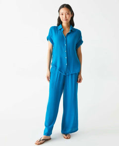Susie Smocked Pant Pacific - PINK ARROWS