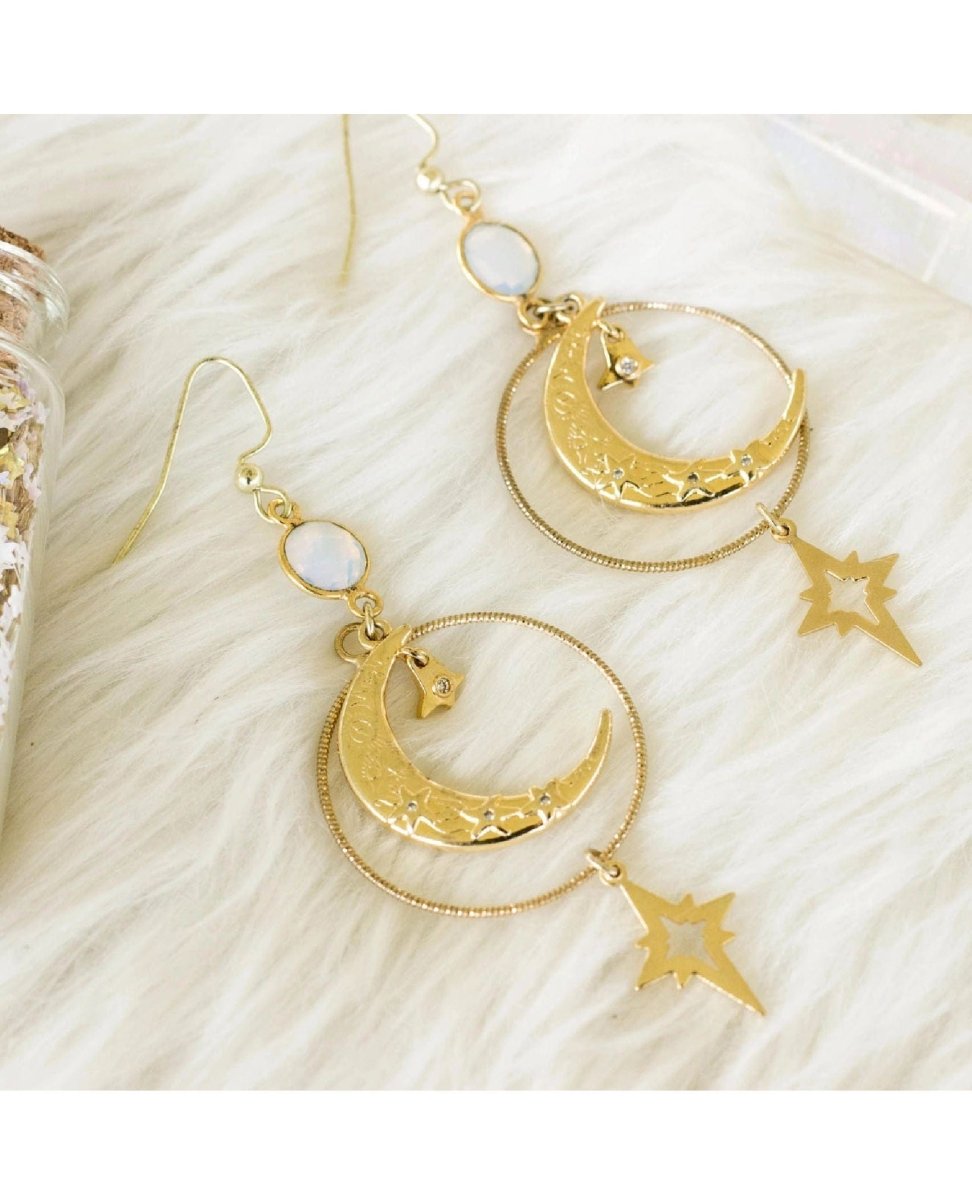 Swinging On A Star Earrings - PINK ARROWS