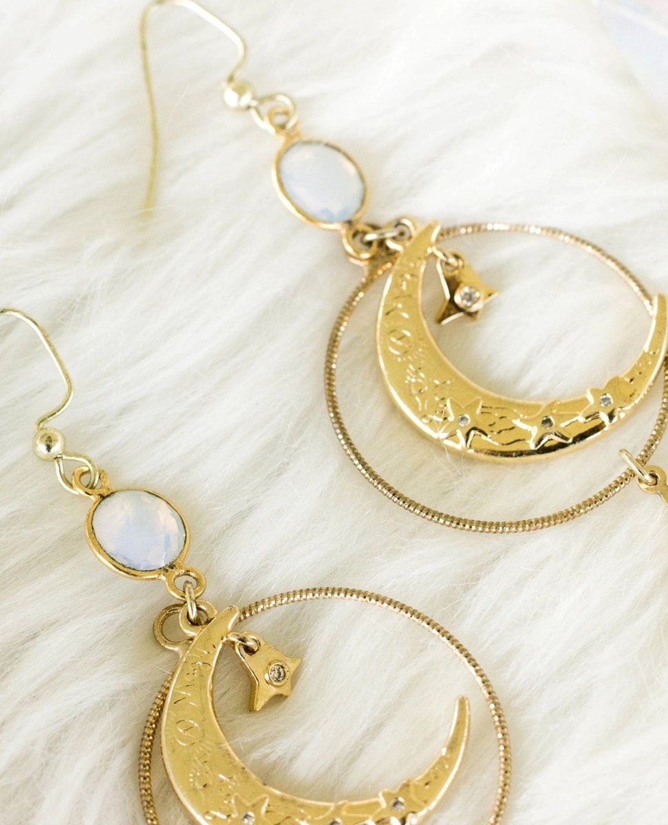 Swinging On A Star Earrings - PINK ARROWS