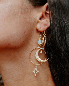 Swinging On A Star Earrings - PINK ARROWS