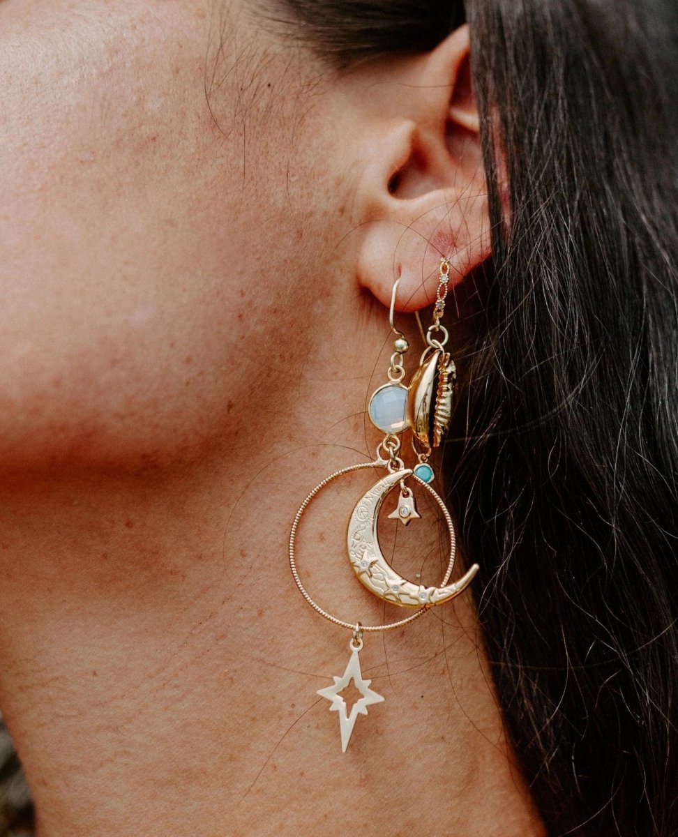 Swinging On A Star Earrings - PINK ARROWS