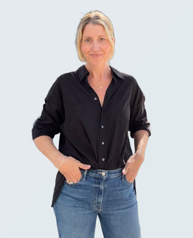 Sydney Shirt Black - PINK ARROWS