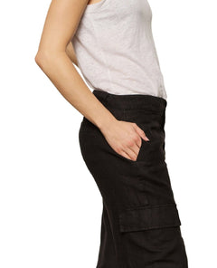 Take Over Linen Jogger Black - PINK ARROWS