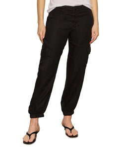 Take Over Linen Jogger Black - PINK ARROWS