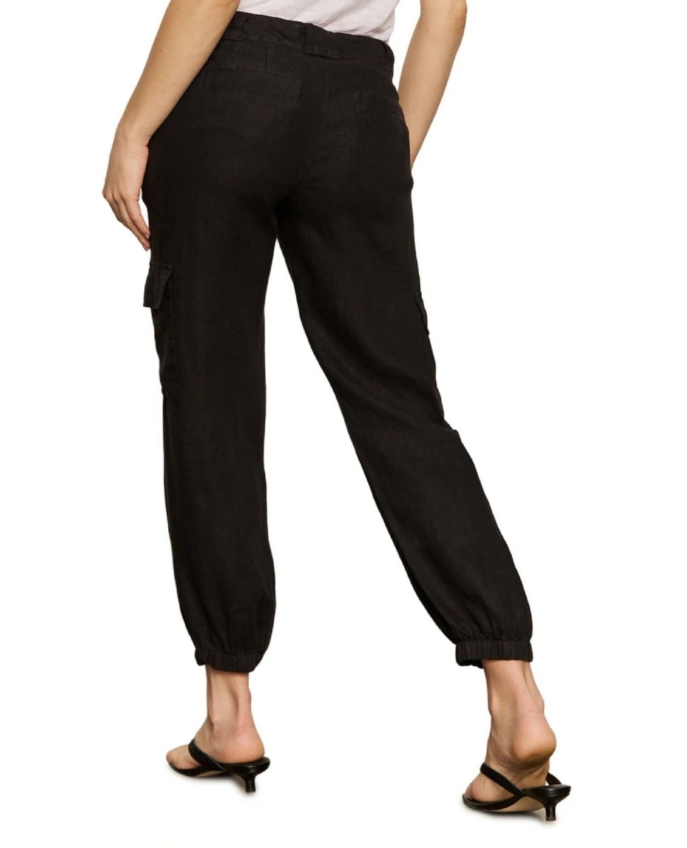 Take Over Linen Jogger Black - PINK ARROWS