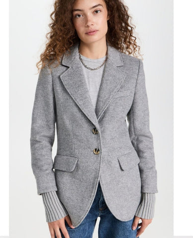 The City Blazer Ice Grey - PINK ARROWS