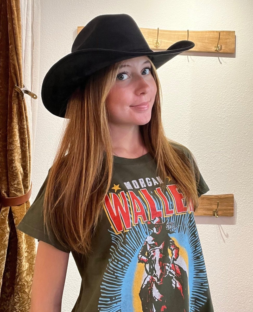 The Cowboy Fedora Black - PINK ARROWS