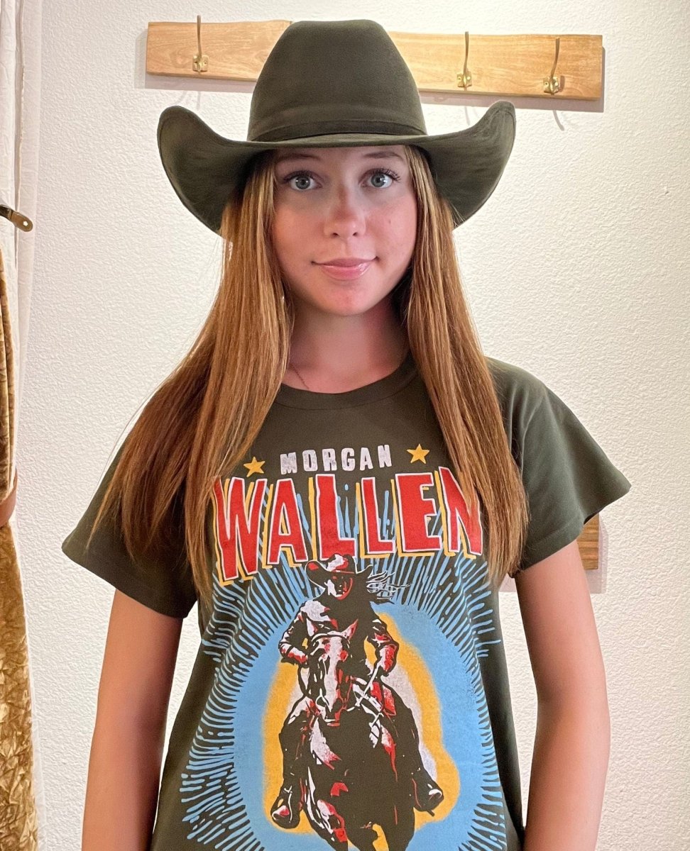 The Cowboy Fedora Olive Green - PINK ARROWS