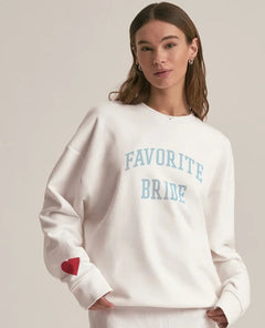 The Favorite Bride Sweatshirt White - PINK ARROWS