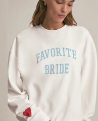 The Favorite Bride Sweatshirt White - PINK ARROWS
