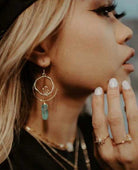 The Healing Earrings Gold - PINK ARROWS