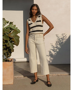The Marine Pant French Vanilla - PINK ARROWS