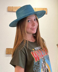 The Mojave Fedora Turquoise - PINK ARROWS