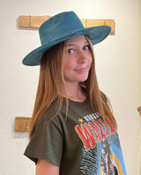 The Mojave Fedora Turquoise - PINK ARROWS