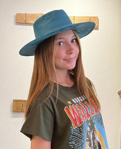 The Mojave Fedora Turquoise - PINK ARROWS