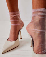 The Moment Sheer Socks Pink - PINK ARROWS