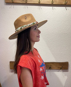 The Nomad Fedora Camel - PINK ARROWS