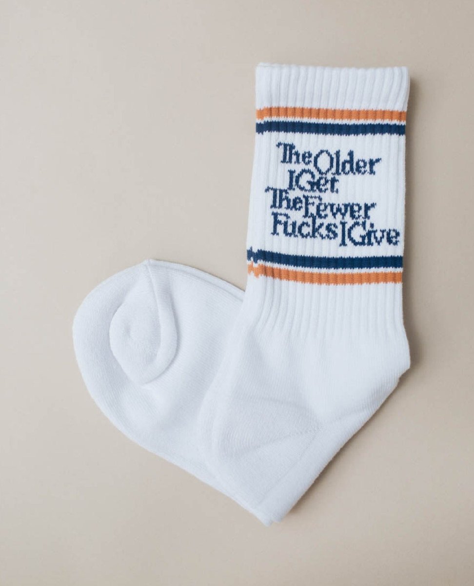 The Older I Get The Fewer Fucks I Give Socks - PINK ARROWS