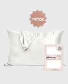 The Satin Pillowcase Ivory - PINK ARROWS