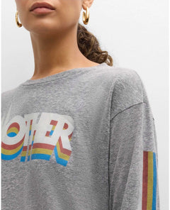 The Slouchy Long Sleeve Prism - PINK ARROWS