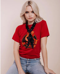 The Thunders Black Scarf Tie - PINK ARROWS