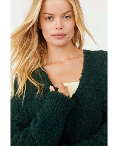 Theo V Neck Deepest Spruce - PINK ARROWS