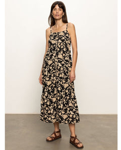 Tiered Picot Dress Bandana Print - PINK ARROWS