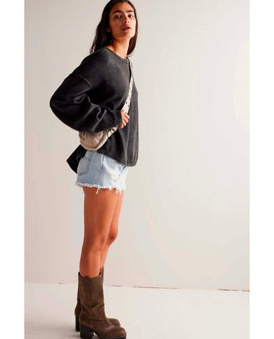 Total Eclipse Long Sleeve Tee in Black - PINK ARROWS