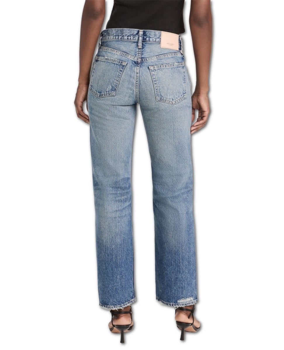 Trigg Straight Low Jean - PINK ARROWS