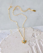 Turquoise Starburst Necklace - PINK ARROWS