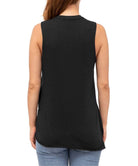 Twist Hem Tank Black - PINK ARROWS