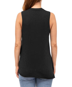 Twist Hem Tank Black - PINK ARROWS