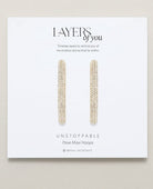 Unstoppable Pave Maxi Hoops - PINK ARROWS