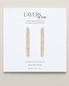 Unstoppable Pave Maxi Hoops - PINK ARROWS