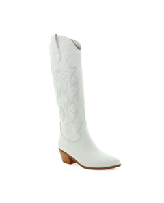 Urson Tall White Boot - PINK ARROWS