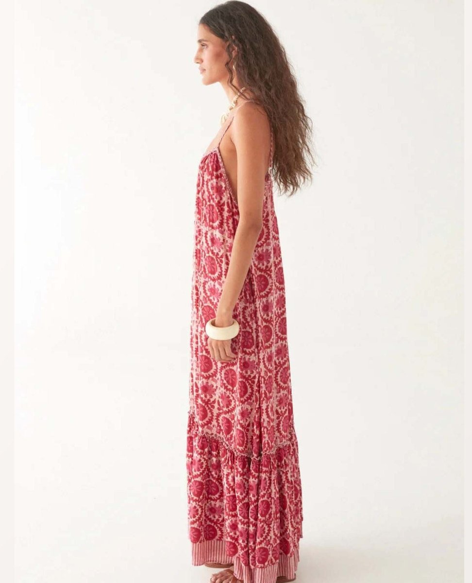 Valeria Dress Flamingo Grooves - PINK ARROWS