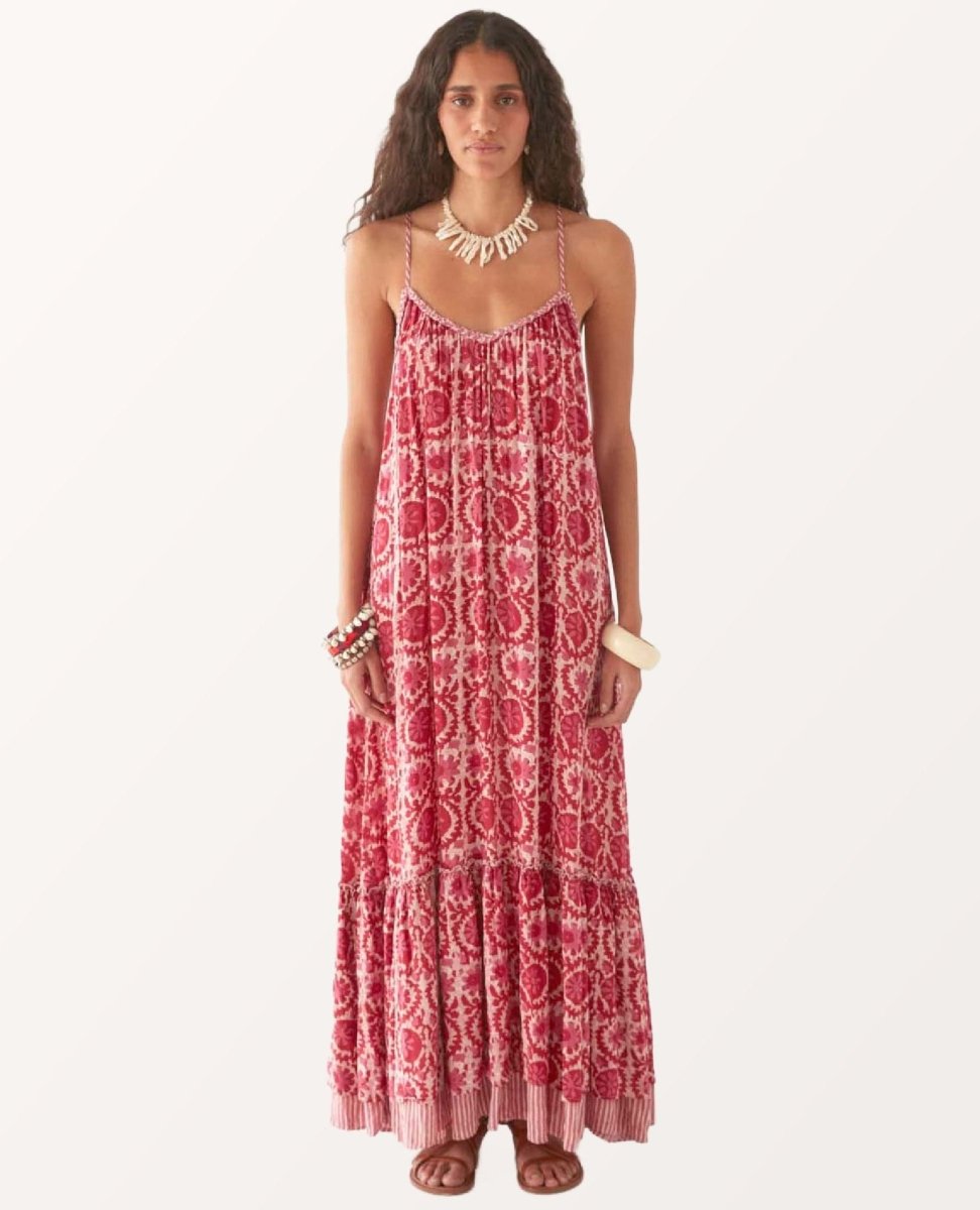 Valeria Dress Flamingo Grooves - PINK ARROWS
