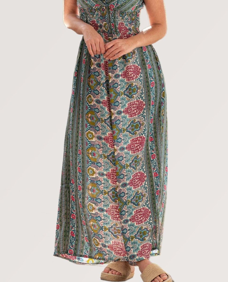 Vivienne Jumpsuit Teal Combo - PINK ARROWS
