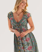 Vivienne Jumpsuit Teal Combo - PINK ARROWS