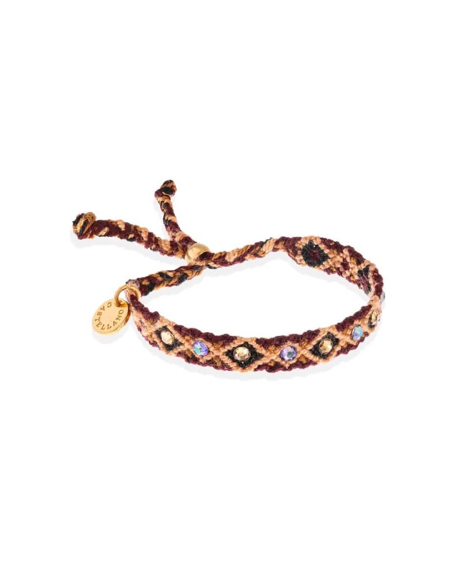 Wayuu Skinny Bracelet Brown - PINK ARROWS