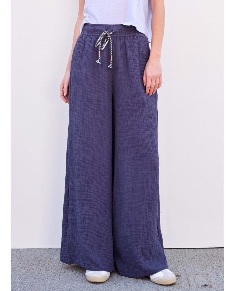 Wide Leg Pant Deep Sea Navy - PINK ARROWS