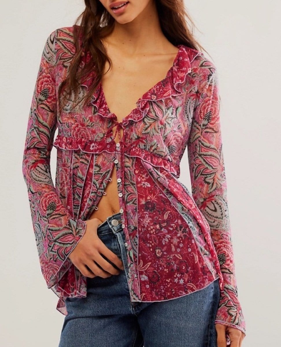 Wildest Dream Tunic Raspberry - PINK ARROWS