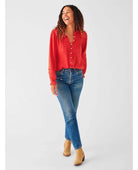 Willa Blouse Carmine Red - PINK ARROWS