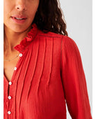 Willa Blouse Carmine Red - PINK ARROWS