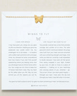 Wings to Fly Icon Necklace Gold - PINK ARROWS