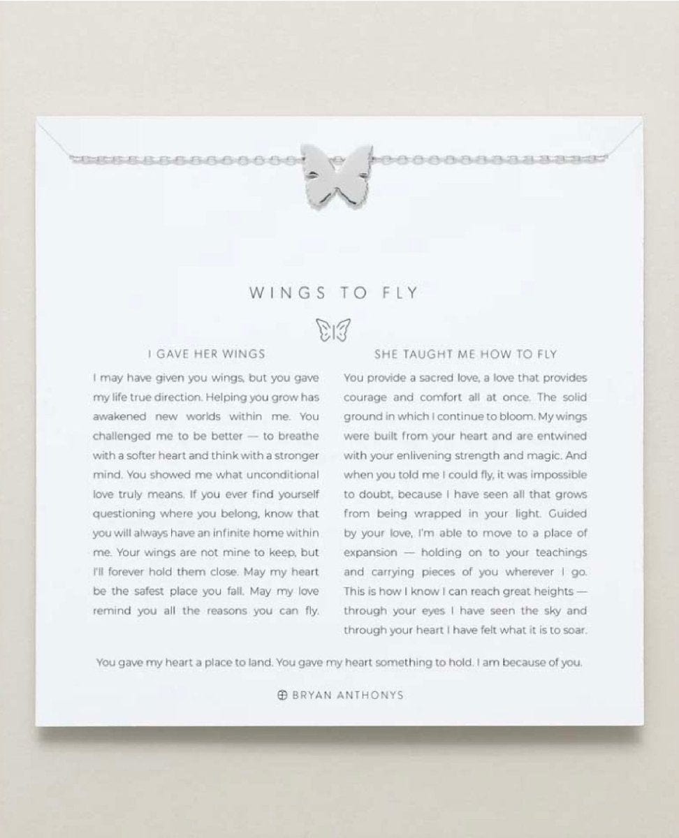 Wings to Fly Icon Necklace Silver - PINK ARROWS