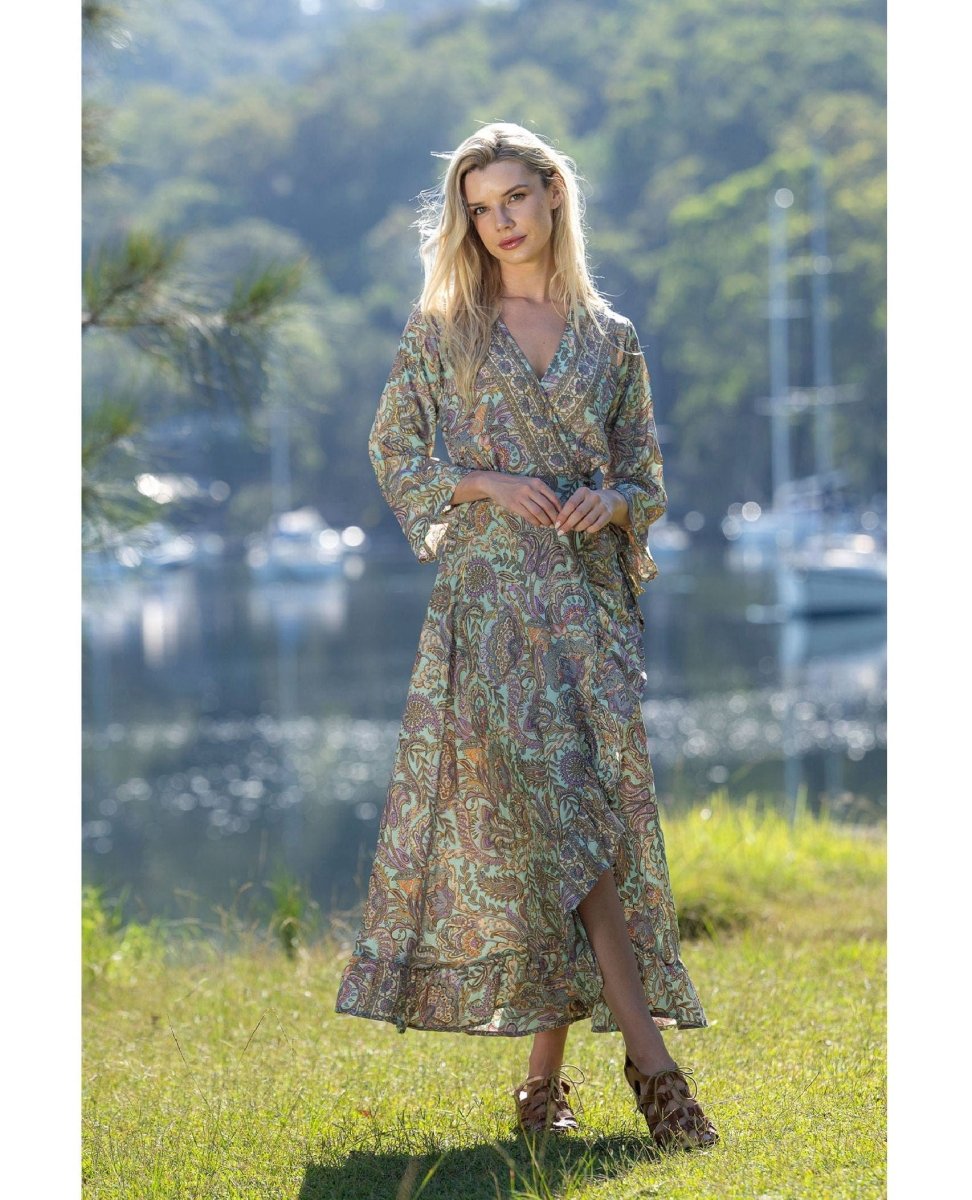 Yasmin Wrap Dress - PINK ARROWS