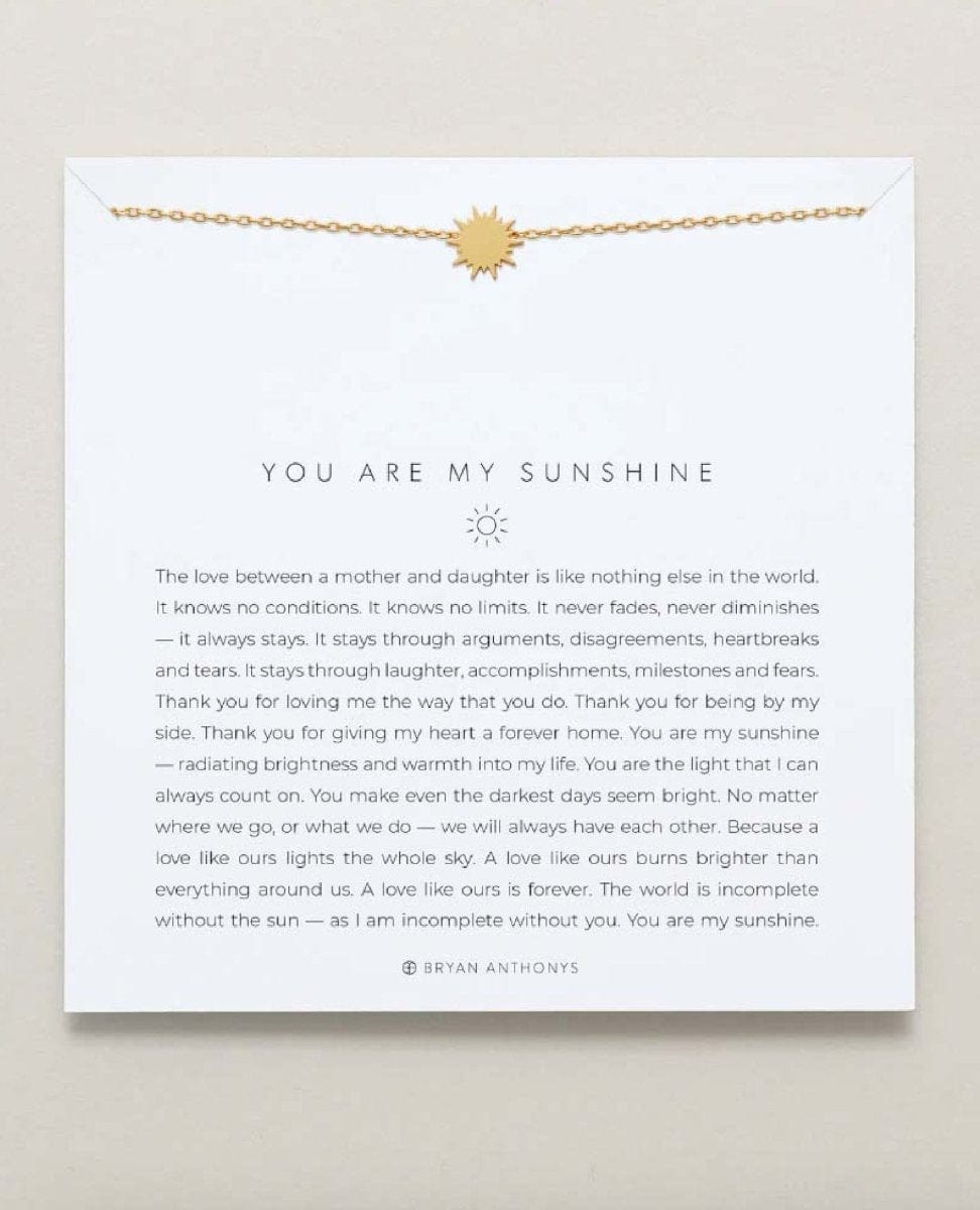 You Are My Sunshine Icon Necklace 14K Gold - PINK ARROWS