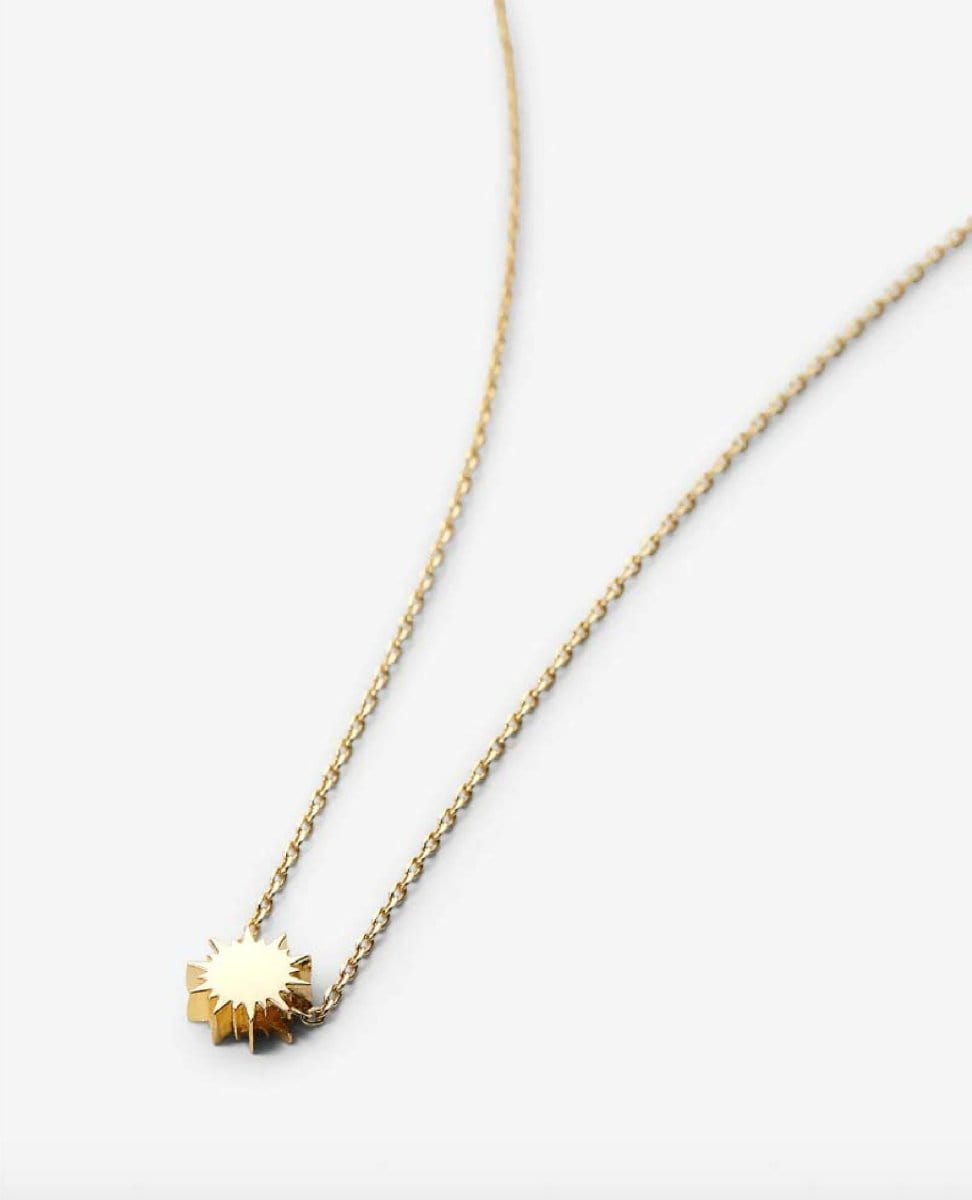 You Are My Sunshine Icon Necklace 14K Gold - PINK ARROWS